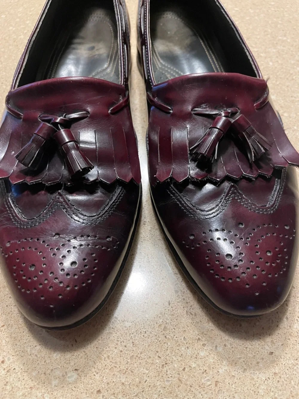 Dexter Burgundy Tassel Kiltie Loafers